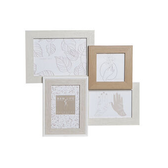 Photo frame DKD Home Decor Crystal MDF Wood (37 x 3 x 35 cm) (3 pcs)