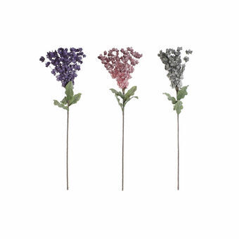 Decorative Flower DKD Home Decor Grey Pink EVA (Ethylvynilacetate) Lilac (3 pcs) (30 x 30 x 82 cm)