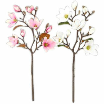 Bouquets DKD Home Decor Pink Polyethylene White Iron (2 pcs) (20 x 20 x 52 cm)