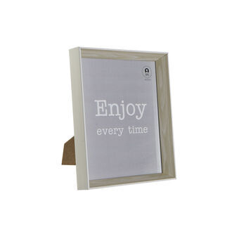 Photo frame DKD Home Decor Natural White PS Scandinavian (22 x 4 x 27 cm)