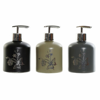 Soap Dispenser DKD Home Decor Black Beige Crystal ABS Shabby Chic Green (3 pcs) (8 x 8 x 14 cm)