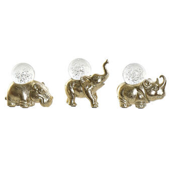 Decorative Figure DKD Home Decor Crystal Resin animals (12.7 x 6 x 11.3 cm) (3 pcs)