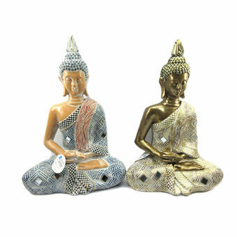 Decorative Figure DKD Home Decor Buddha Resin (22.5 x 14.5 x 32.5 cm) (2 pcs)