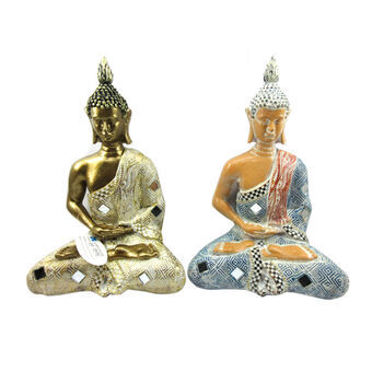 Decorative Figure DKD Home Decor Buddha Resin (18.2 x 11 x 27 cm) (2 pcs)