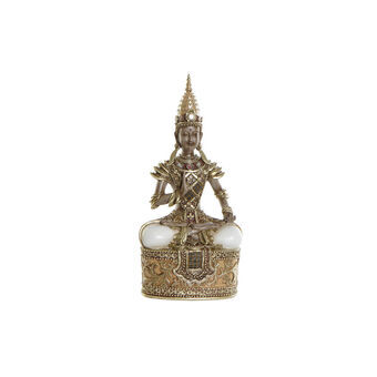 Decorative Figure DKD Home Decor Golden Brown Buddha Resin (13 x 7 x 27 cm)