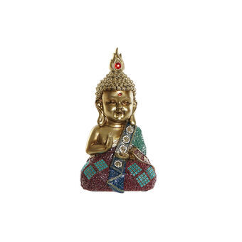 Decorative Figure DKD Home Decor Golden Buddha Resin (14 x 12 x 26 cm)