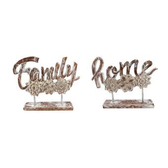 Decorative Figure DKD Home Decor Metal Resin (2 pcs) (25.5 x 5 x 21.5 cm)