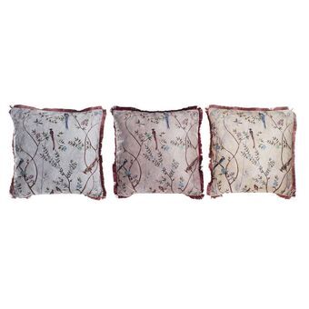 Cushion DKD Home Decor Polyester Oriental Leaf of a plant (45 x 10 x 45 cm) (3) (3 Units)