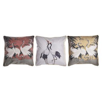 Cushion DKD Home Decor Polyester Multicolour Oriental (3) (45 x 15 x 45 cm) (3 Units)