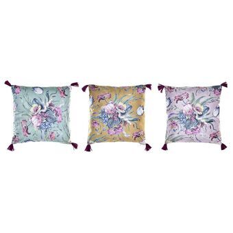 Cushion DKD Home Decor Polyester Fringe Shabby Chic (3) (45 x 15 x 45 cm) (3 Units)