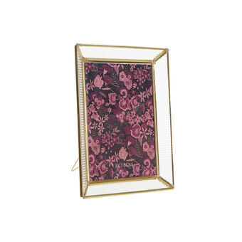 Photo frame DKD Home Decor Crystal Black Golden Metal Shabby Chic (17,5 x 3,5 x 22,5 cm)