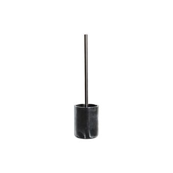 Toilet Brush DKD Home Decor Black Resin Marble (10 x 10 x 40 cm)