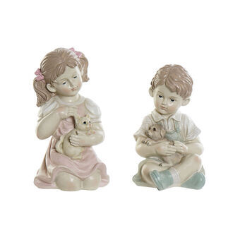 Decorative Figure DKD Home Decor Resin Children (14.5 x 16 x 26 cm) (2 pcs)