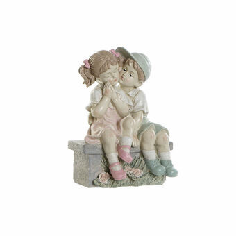 Decorative Figure DKD Home Decor Blue Pink Resin Boys (27 x 17.5 x 34.5 cm)