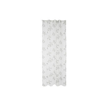 Curtain DKD Home Decor Metal Polyester White Light grey (140 x 270 cm)