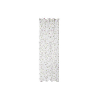 Curtain DKD Home Decor Pink Metal Polyester White Green (140 x 270 cm)