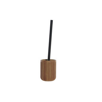 Toilet Brush DKD Home Decor Black Brown Resin (10 x 10 x 37 cm)