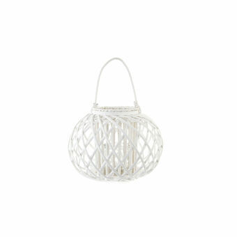 Candleholder DKD Home Decor White Crystal 40 cm wicker