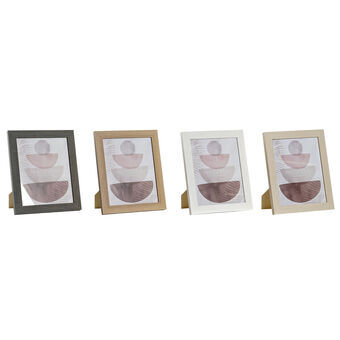 Photo frame DKD Home Decor Crystal Natural Brown Dark grey Ivory PS (25 x 1,5 x 30 cm) (4 Units)