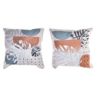 Cushion DKD Home Decor Polyester Aluminium Multicolour Modern (45 x 10 x 45 cm) (2 Units)