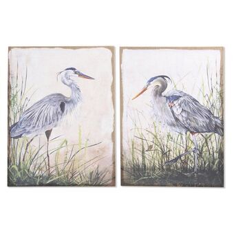 Painting DKD Home Decor Bird Oriental (2 Units) (50 x 3 x 70 cm)