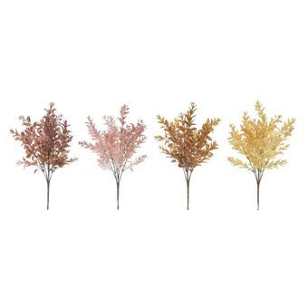 Bouquets DKD Home Decor Polyester Brown Orange Yellow Light Pink (11 x 11 x 37 cm) (4 Units)