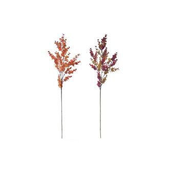 Bouquets DKD Home Decor Red Orange Polyester PE (10 x 10 x 76 cm) (2 Units)