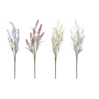 Bouquets DKD Home Decor Lavendar Polyester Fuchsia Yellow Light Pink PE (8 x 8 x 35 cm) (4 Units)