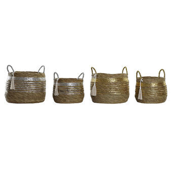 Basket set DKD Home Decor Cotton (35 x 35 x 27 cm) (2 Units)