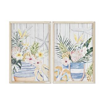 Painting DKD Home Decor Summer Mediterranean (40 x 1,8 x 60 cm) (2 Units)