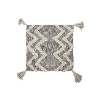 Cushion cover DKD Home Decor Grey Beige Modern Fringe (60 x 3 x 60 cm)