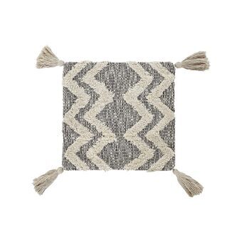 Cushion cover DKD Home Decor Grey Beige Modern Fringe (45 x 3 x 45 cm)