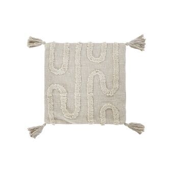 Cushion cover DKD Home Decor Beige Modern Fringe (60 x 3 x 60 cm)