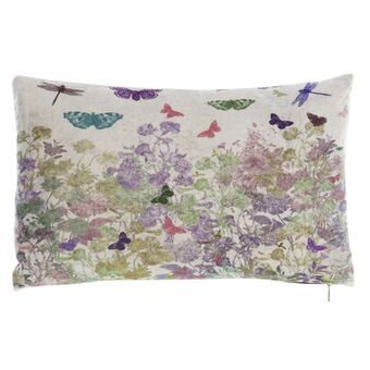 Cushion DKD Home Decor Polyester Cotton Aluminium Multicolour Butterflies Shabby Chic (50 x 10 x 30 cm)