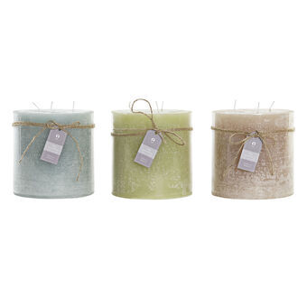 Candle DKD Home Decor Vanilla Wax Basic (12 x 12 x 12 cm) (3 Units)