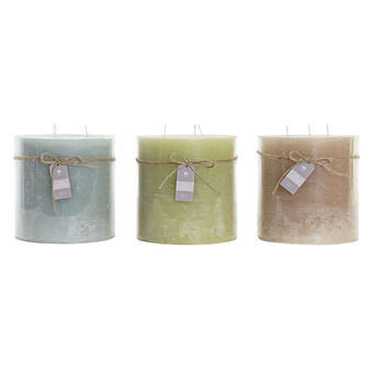 Candle DKD Home Decor Vanilla Wax Basic (15 x 15 x 15 cm) (3 Units)