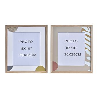 Photo frame DKD Home Decor Crystal Brown MDF White (30 x 2 x 35,5 cm) (2 Units)