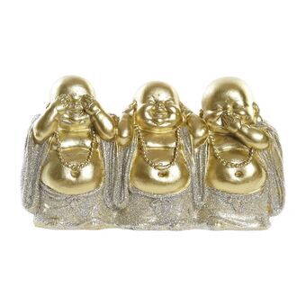 Decorative Figure DKD Home Decor Champagne Buddha Resin (15 x 5 x 9 cm)