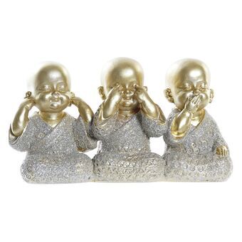 Decorative Figure DKD Home Decor Champagne Golden Buddha Resin (16,5 x 5,3 x 9 cm)