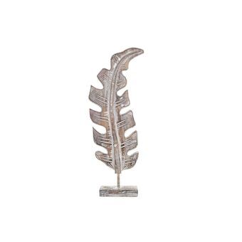 Decorative Figure DKD Home Decor Natural Wood Tropical Leaf of a plant (25 x 10 x 65 cm)