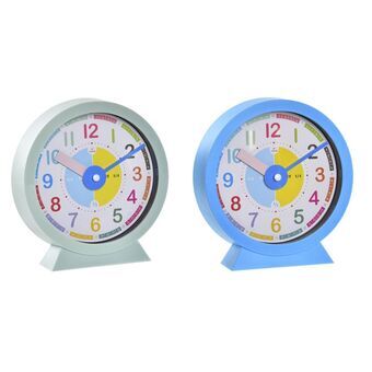 Table clock DKD Home Decor Children\'s Blue Green PVC (15 x 4 x 16,5 cm) (2 Units)