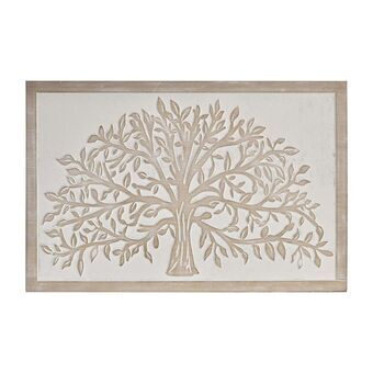 Wall Decoration DKD Home Decor Tree Brown MDF White (60 x 1 x 40 cm)