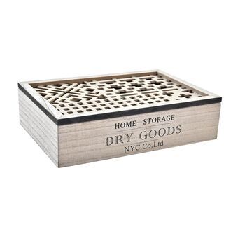 Decorative box DKD Home Decor Black Wood (24 x 16 x 6 cm)