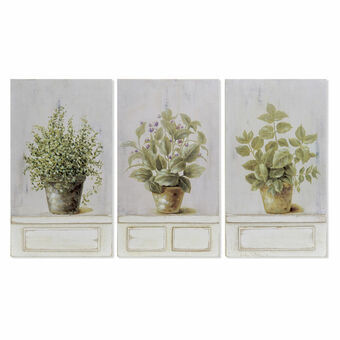 Painting DKD Home Decor Plant pot (20 x 3,5 x 35 cm) (3 Units)