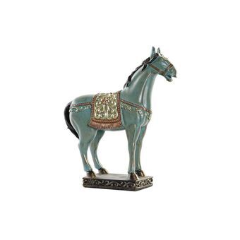 Decorative Figure DKD Home Decor Horse Turquoise Resin (30,5 x 11,5 x 34,5 cm)