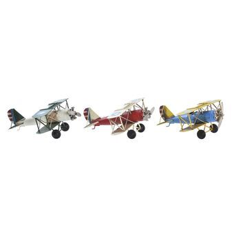 Decorative Figure DKD Home Decor Little Plane (16 x 15,5 x 7 cm) (3 Units)