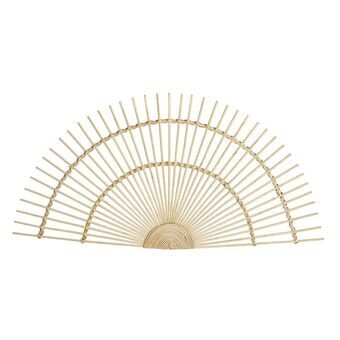 Wall Decoration DKD Home Decor Brown Fan Bamboo (80 x 2 x 40 cm)