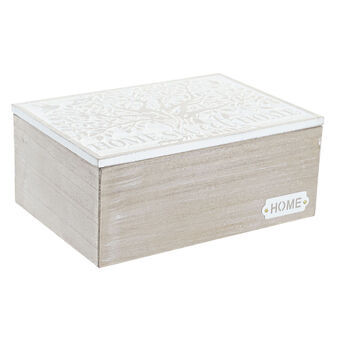 Decorative box DKD Home Decor Natural MDF White (24 x 17 x 10 cm)