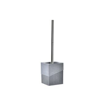 Toilet Brush DKD Home Decor Scandi Silver Grey Stainless steel Aluminium Resin (9,5 x 9,5 x 37 cm)