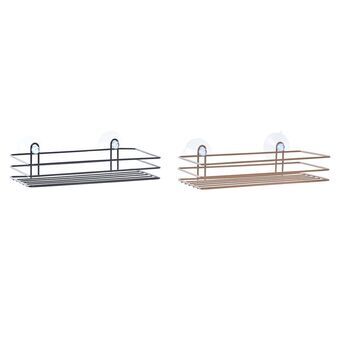 Bathroom Shelves DKD Home Decor Grey Metal Orange (24,5 x 11 x 8 cm) (2 Units)